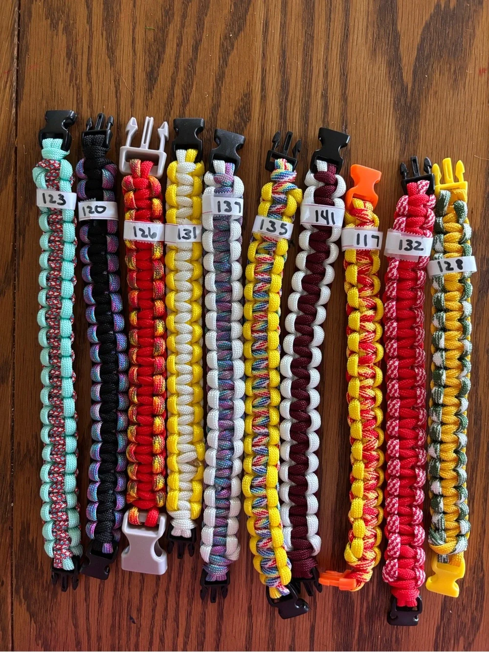 Colorful Paracord Bracelet - Assorted Colors $5 plus shipping